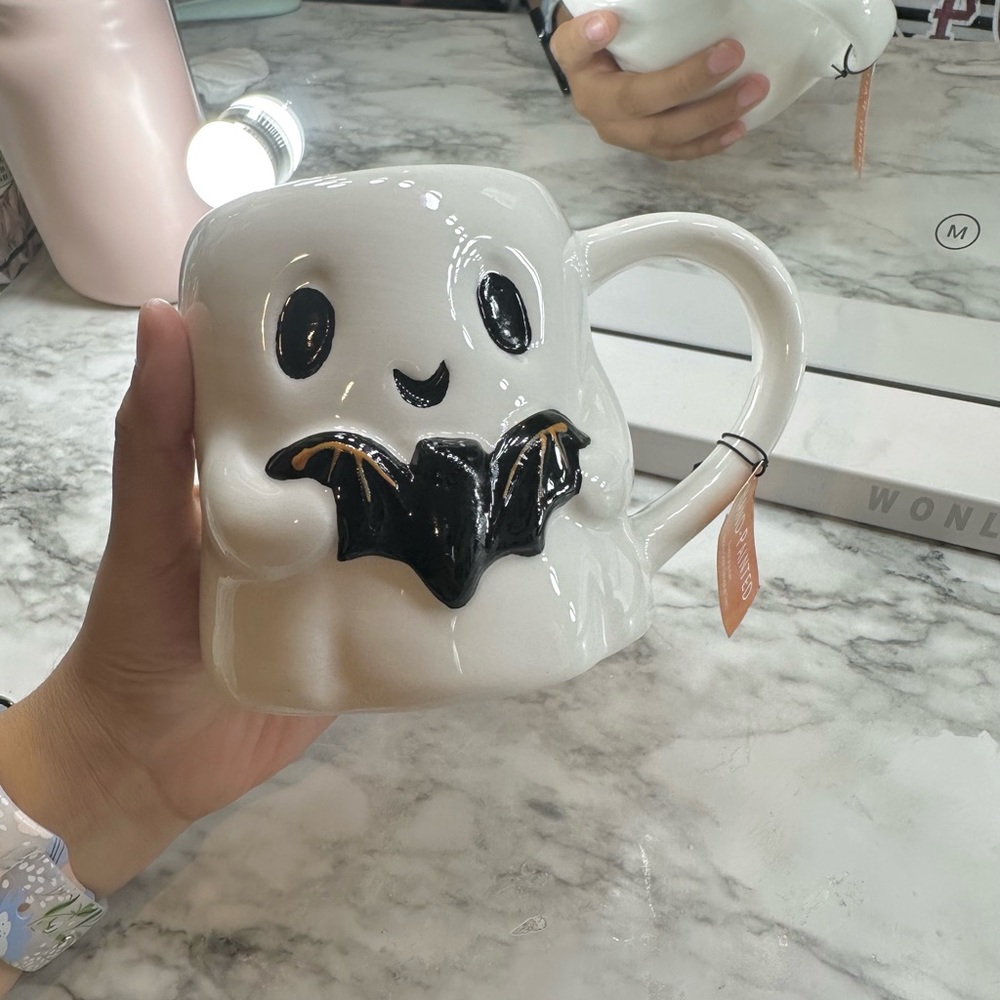 Ghost Mug With Bat